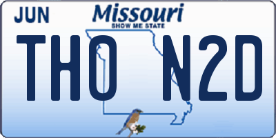 MO license plate TH0N2D