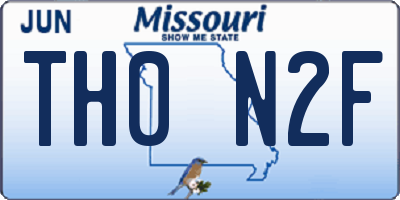 MO license plate TH0N2F