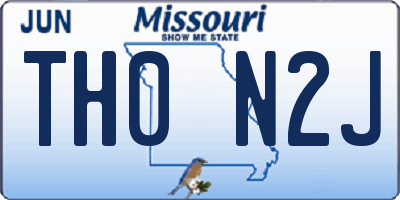 MO license plate TH0N2J