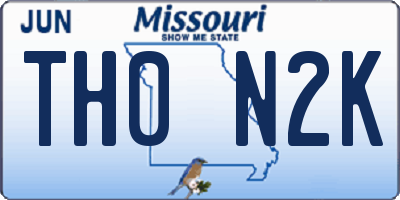 MO license plate TH0N2K