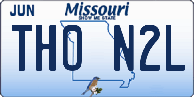 MO license plate TH0N2L