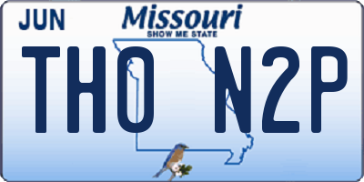 MO license plate TH0N2P