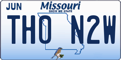 MO license plate TH0N2W