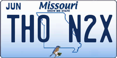 MO license plate TH0N2X