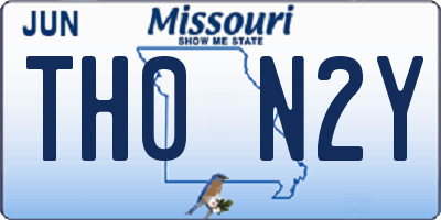 MO license plate TH0N2Y