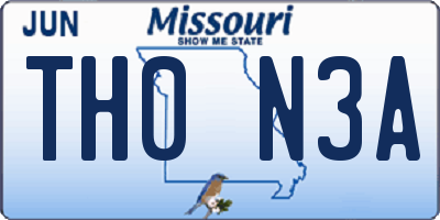 MO license plate TH0N3A