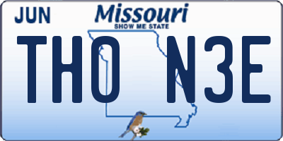 MO license plate TH0N3E