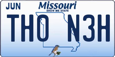MO license plate TH0N3H