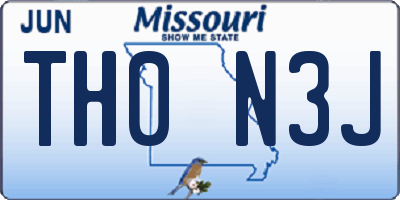MO license plate TH0N3J