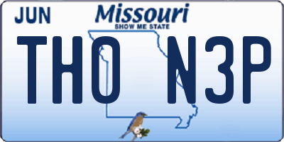 MO license plate TH0N3P