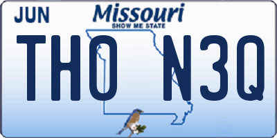 MO license plate TH0N3Q