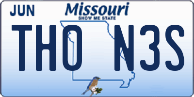 MO license plate TH0N3S