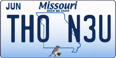 MO license plate TH0N3U
