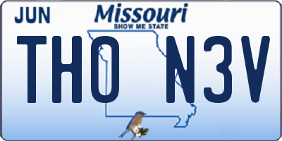 MO license plate TH0N3V