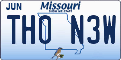 MO license plate TH0N3W