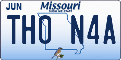 MO license plate TH0N4A
