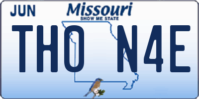 MO license plate TH0N4E
