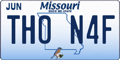 MO license plate TH0N4F