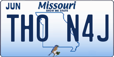 MO license plate TH0N4J