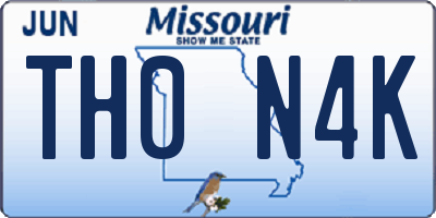 MO license plate TH0N4K