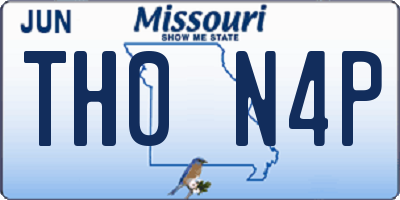 MO license plate TH0N4P