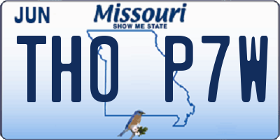 MO license plate TH0P7W