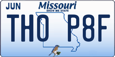 MO license plate TH0P8F