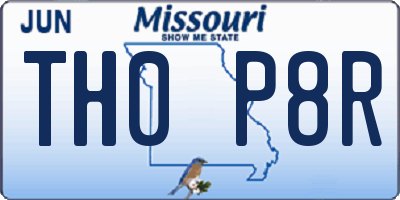 MO license plate TH0P8R