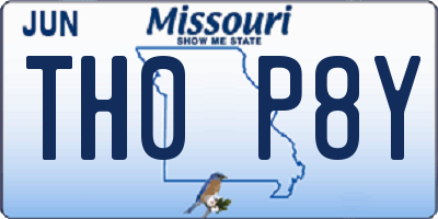 MO license plate TH0P8Y
