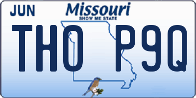 MO license plate TH0P9Q
