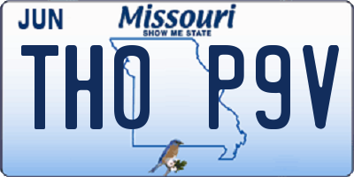 MO license plate TH0P9V