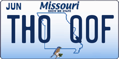 MO license plate TH0Q0F