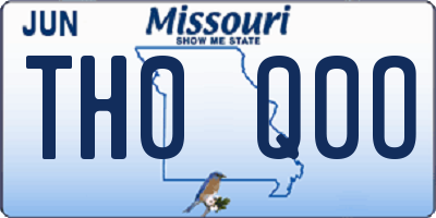 MO license plate TH0Q0O