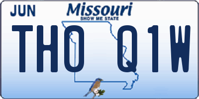 MO license plate TH0Q1W