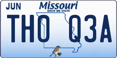 MO license plate TH0Q3A