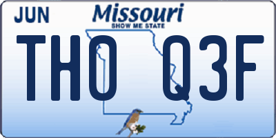 MO license plate TH0Q3F