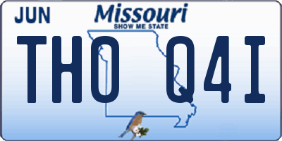 MO license plate TH0Q4I