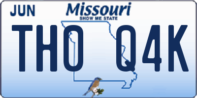 MO license plate TH0Q4K