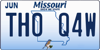 MO license plate TH0Q4W