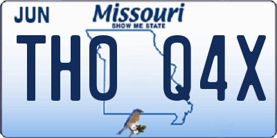 MO license plate TH0Q4X