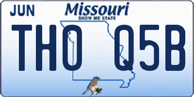 MO license plate TH0Q5B