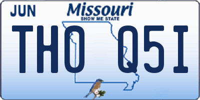 MO license plate TH0Q5I