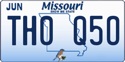 MO license plate TH0Q5O