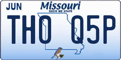 MO license plate TH0Q5P