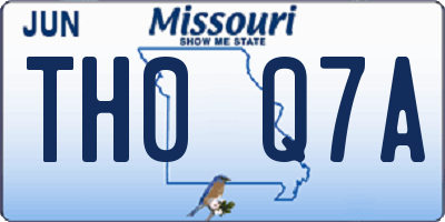 MO license plate TH0Q7A