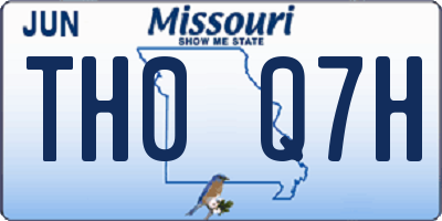 MO license plate TH0Q7H