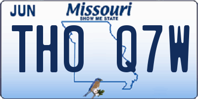 MO license plate TH0Q7W