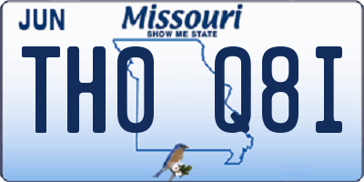 MO license plate TH0Q8I
