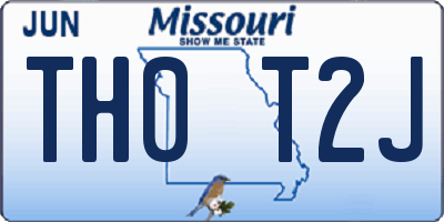 MO license plate TH0T2J