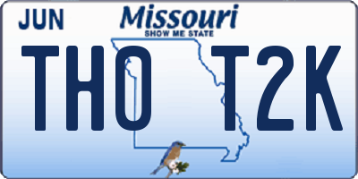 MO license plate TH0T2K